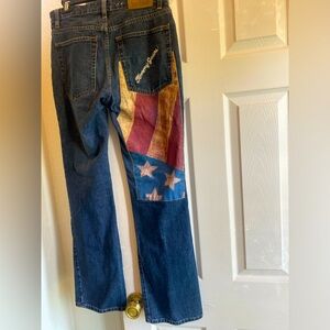 VINTAGE Y2K TOMMY HILFIGER DENIM UNISEX STARS/STRIPES STRAIGHT LEG - 29 x 32